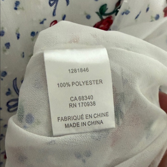 Maison d’Amélie Paris Floral cherry Sleeveless Blouse US XL - Picture 3 of 9